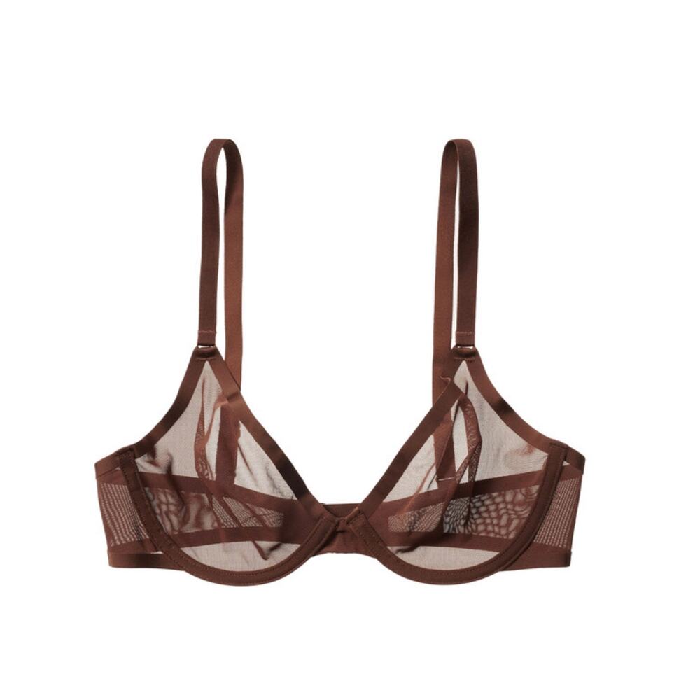 NWT Cuup 38G (4D) The Plunge Mesh espresso brown bra - Picture 13 of 14